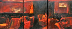 Senza titolo (trittico), olio su tela, 2009-15, cm 45x105