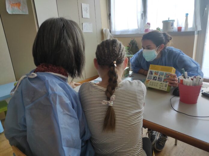 bambini ucraini al Centro Terapeutico Antoniano