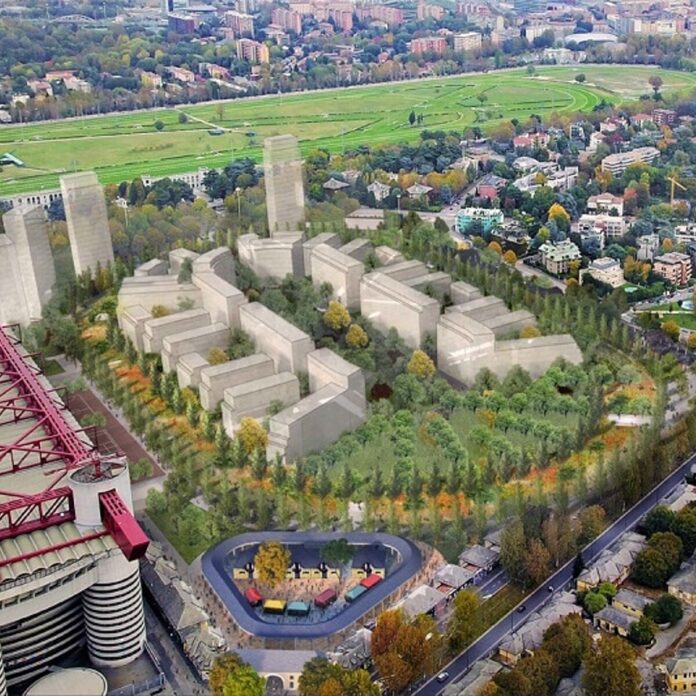 Rendering nuovo quartiere Milano all'ex Trotto