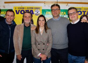 Da sinistra, Cecchetti, Fontana, Tovaglieri, Giorgetti, Cassani