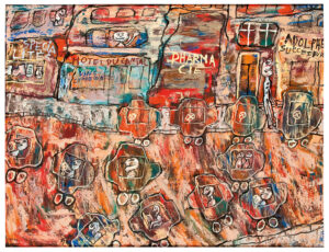 ART BRUT3
Jean Dubuffet
Hôtel du Cantal
1961
Tecnica: Olio su tela
Musée des Arts Décoratifs, Parigi
© Les Arts Décoratifs/Jean Tholance
Jean Dubuffet: © Jean Dubuffet by SIAE 2024
