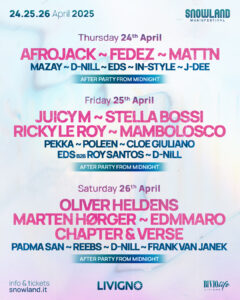 SNOWLAND MUSIC FESTIVAL_Line up 2025