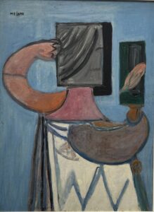 Gino-Meloni-Donna-allo-specchio-1951-olio-su-tela-