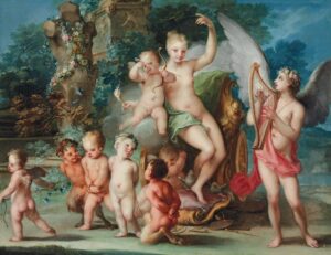 Ignaz Stern detto Ignazio Stella_Trionfo di Venere_Circa 1725_Olio su rame_ 28 355 cm_Fondazione Cavallini Sgarbi
